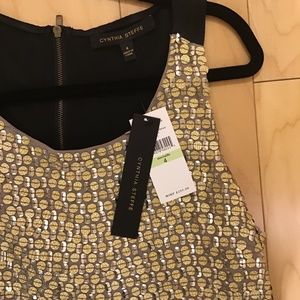 Cynthia Steffe Gold Sequin Top